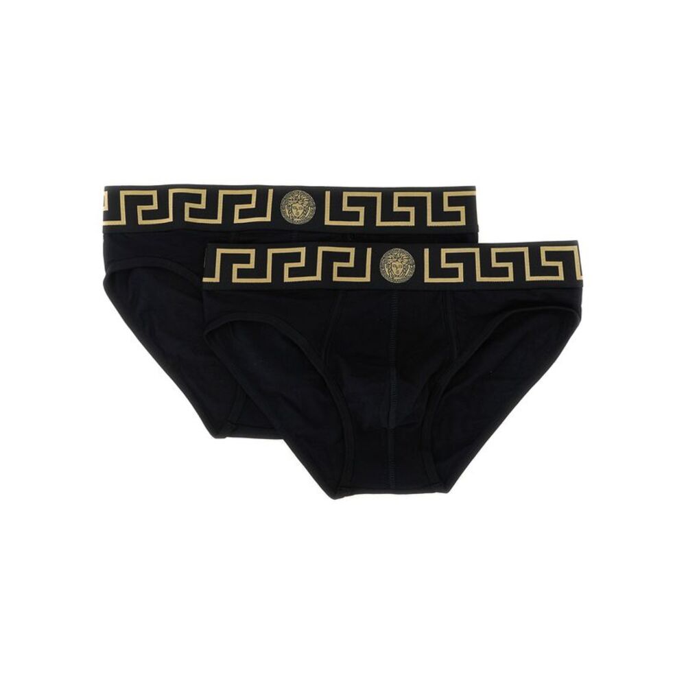 Versace Men's 2-Pack Briefs With Greca Pattern